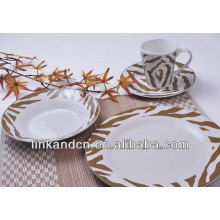 KC-00161/porcelain dinner set /zebra stripe lace